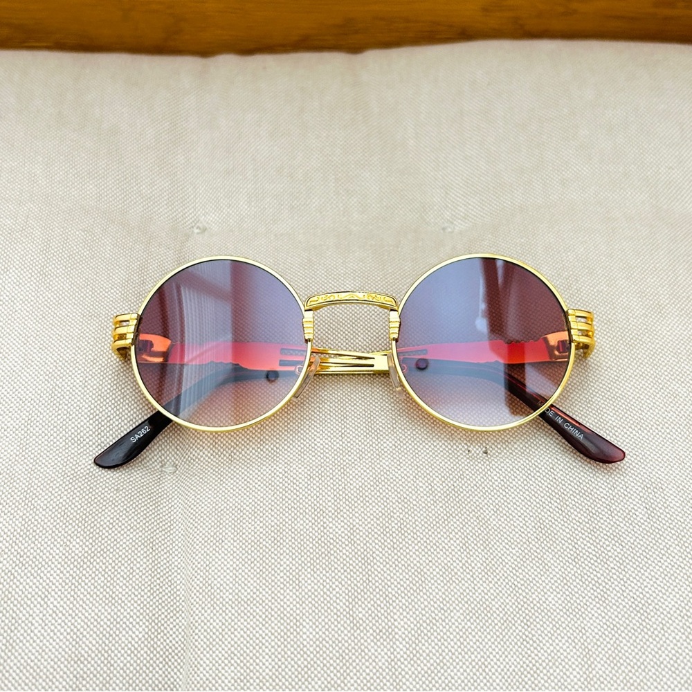 🛑LAST CHANCE🛑 NWOT Round Steampunk Gold Frame Sunglasses